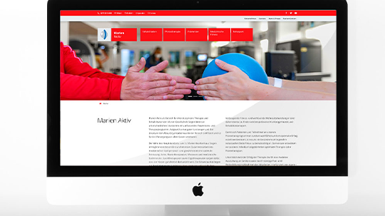 Mockup von einer Website