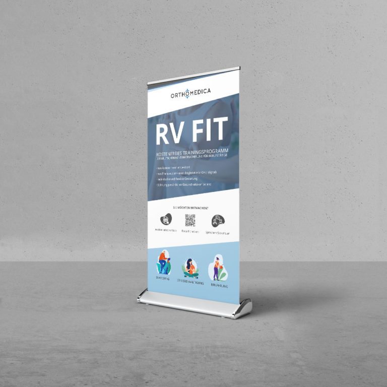 Ein Mockup von einem RV FIT Plakatt